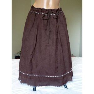 Max Studio Pleated Drawstring Skirt S